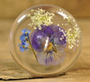 Resin Drop Spindle - Viola and Forget-me-not (2)