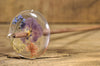 Resin Drop Spindle - Viola and Forget-me-not